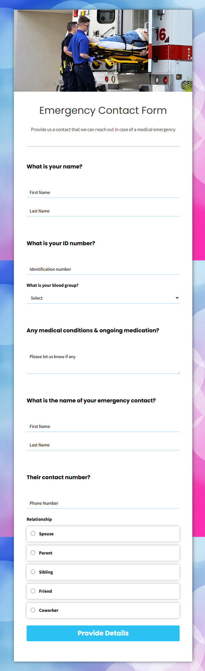 Form template